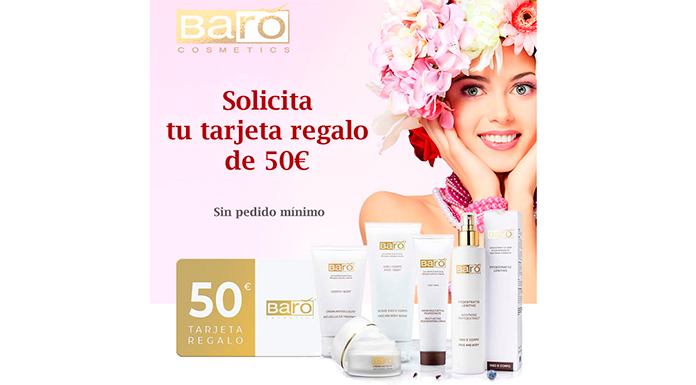 Tarjeta regalo de 50 euros en Barò Cosmetics