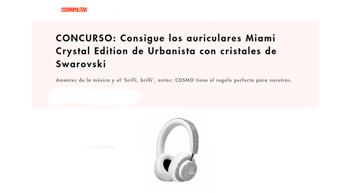 Consigue los auriculares Miami Crystal con Cosmopolitan