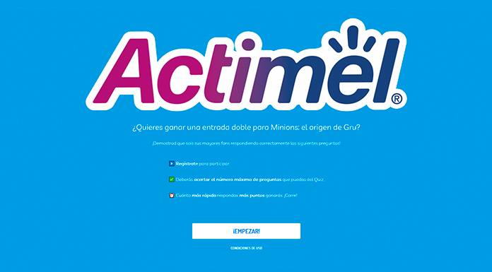 Gana una entrada doble para Minions con Actimel