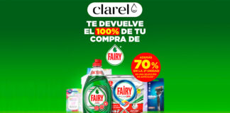 Clarel te devuelve el 100% de la compra de los productos Ariel y Fairy Clarel te devuelve el 100% de la compra de los productos Ariel y Fairy