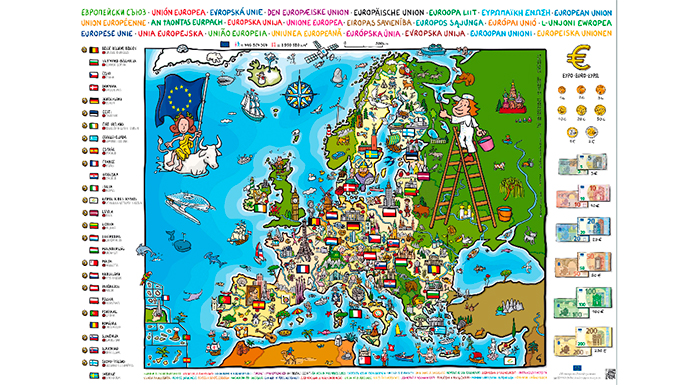 Mapa de la UE para niƱos
