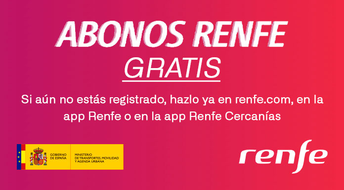 Abonos gratuitos y descuentos en Renfe