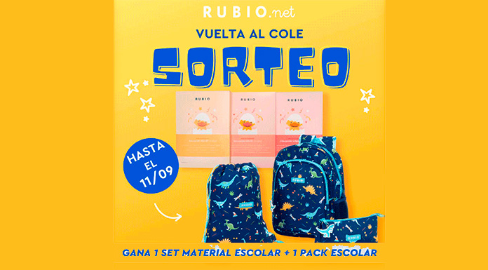 Sorteo de 1 set de la colección de material escolar Rubio