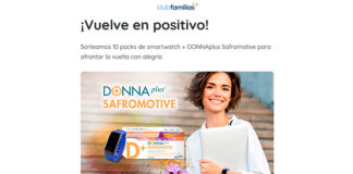 Sorteo de 10 packs de smartwatch + DONNAplus Safromotive de Club Familias Sorteo de 10 packs de smartwatch + DONNAplus Safromotive de Club Familias