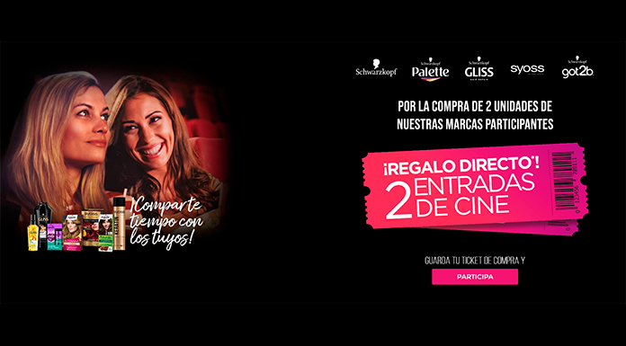 2 entradas de cine gratis con Schwarzkopf