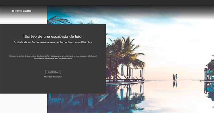 Sorteo de una escapada de lujo de Cervezas Alhambra