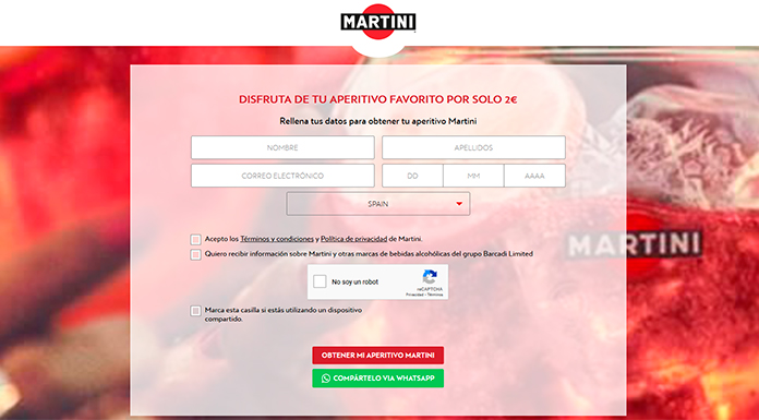 Aperitivo favorito por sólo 2 euros con Martini