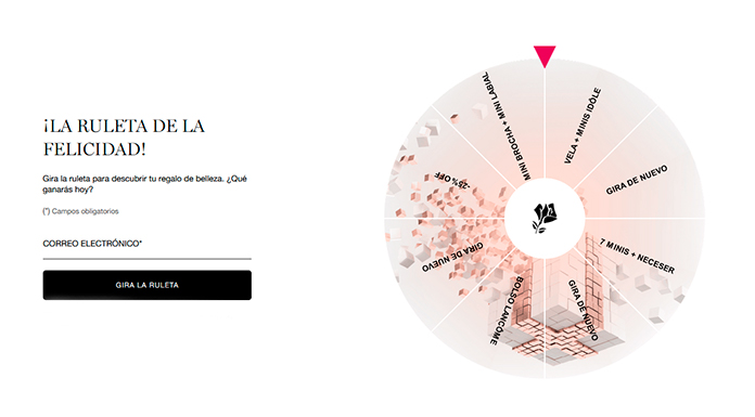 La Ruleta de la Felicidad de Lancome