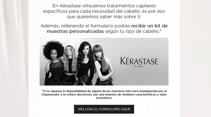 Recibe un kit de muestras personalizadas gratis de Kérastase