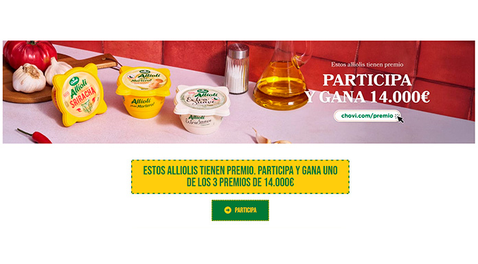 Sorteo de 3 premios de 14.000€ cada uno de Choví