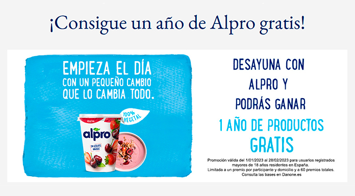 Consigue un año de Alpro gratis