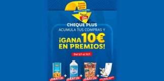 Gana 10 euros en premios con Cheque Plus de Lidl
