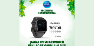 Hazte con tu smartwatch Venu Sq de Garmin con Nestlé Aquarel Hazte con tu smartwatch Venu Sq de Garmin con Nestlé Aquarel