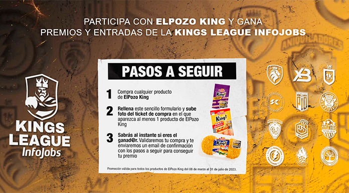 Gana premios y entradas de la Kings League Infojobs con ElPozo King