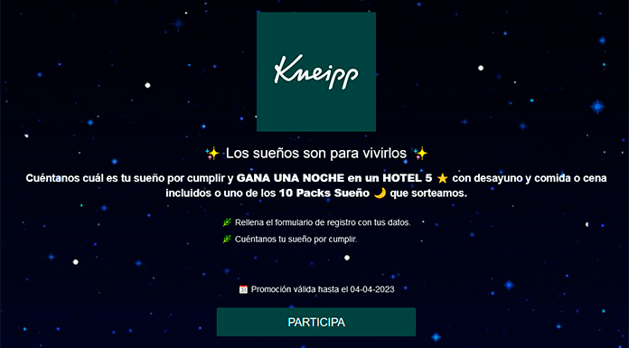 Gana una noche de hotel con Kneipp