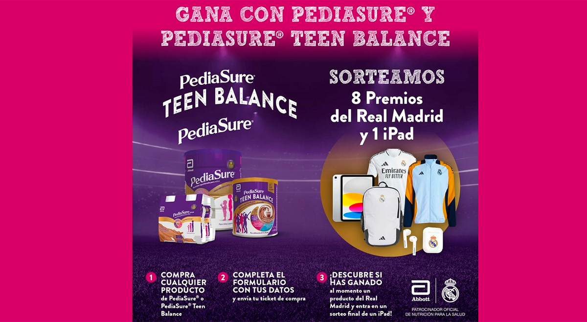 Sorteo de productos del Real Madrid de Pediasure