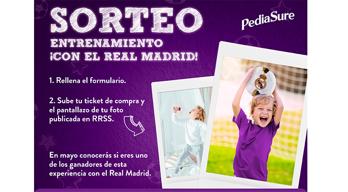 Sorteo Entrenamiento con el Real Madrid de Pediasure