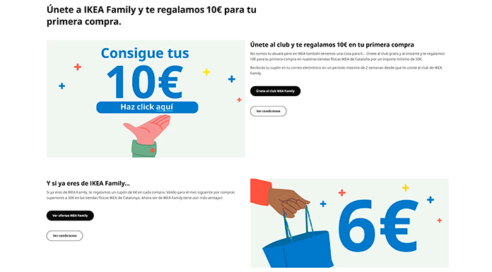 Únete a IKEA Family y te regalan 10€ para tu primera compra