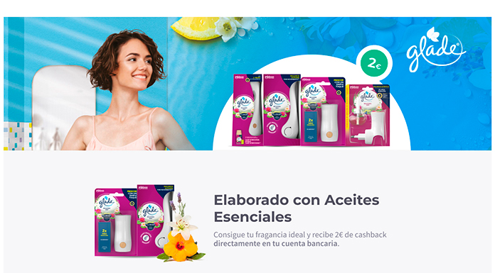 Recibe cashback en Glade