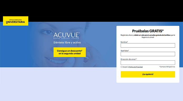 Prueba gratis las lentillas Acuvue Prueba gratis las lentillas Acuvue