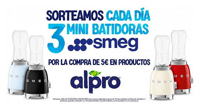 Sortean batidoras Smeg con Alpro - Muestras Gratis Y Chollos