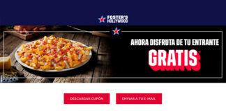 Entrante gratis con Foster’s Hollywood Entrante gratis con Foster's Hollywood