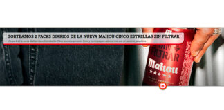 Sorteo de packs de Mahou Cinco Estrellas Sin Filtrar Sorteo de packs de Mahou Cinco Estrellas Sin Filtrar