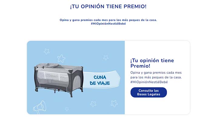 Tu opinión tiene premio con Nestlé Bebé