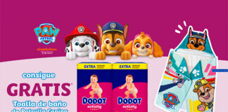 Gratis una toalla de baño de Patrulla Canina Gratis una toalla de baño de Patrulla Canina