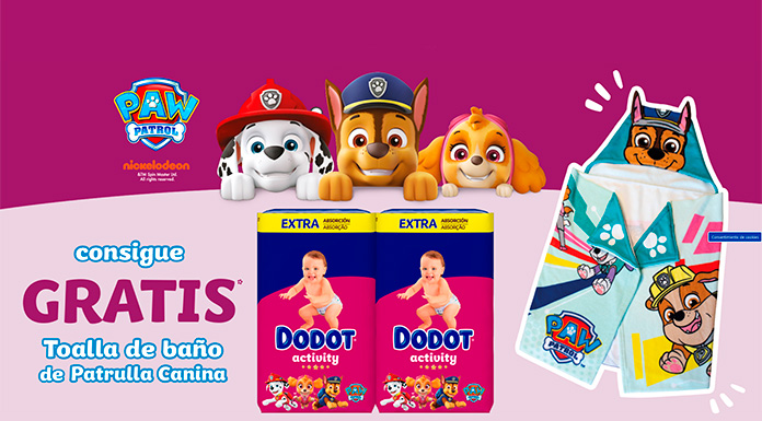 Gratis una toalla de baño de Patrulla Canina