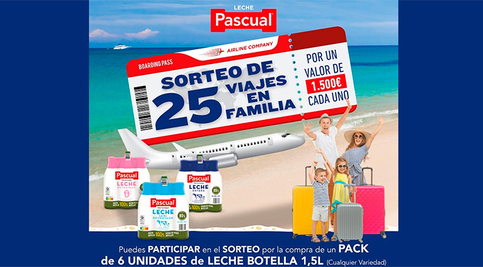 Sorteo de viajes en familia de Pascual