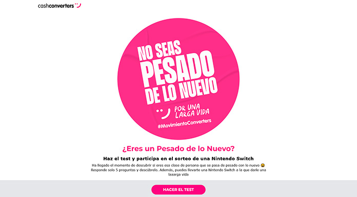 Sorteo de una Nintendo Switch de Cash Converters