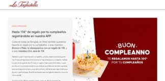 Consigue tu regalo de cumpleaños con Tagliatella Consigue tu regalo de cumpleaños con Tagliatella