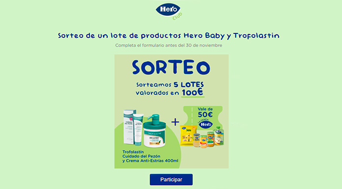 Sorteo de un lote de productos Hero Baby y Trofolastin