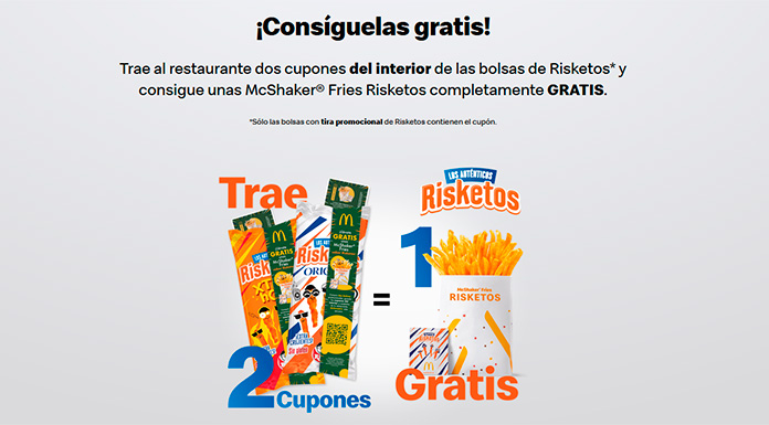 Consigue gratis McShaker Fries Risketos