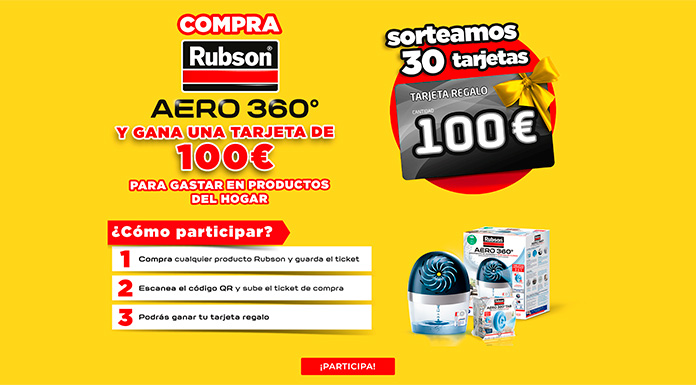 Consigue una tarjeta regalo con Rubson