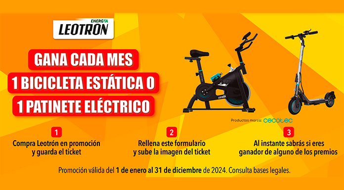 Gana una bicicleta o un patinete con Leotron