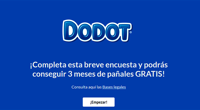 Consigue tres meses de pañales Dodot Gratis