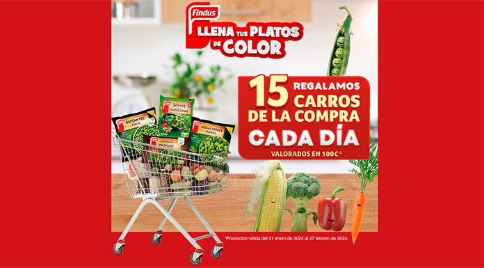 Findus regala 15 carros de la compra cada día