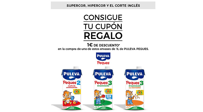 Cupones Regalo de Puleva Peques con El Corte Inglés