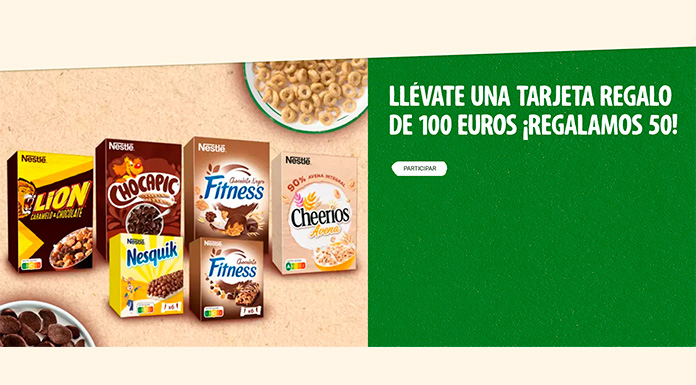 Nestlé regala tarjetas regalo