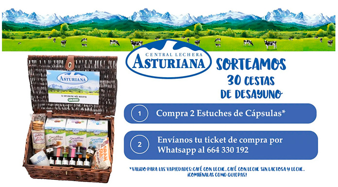 Sorteo de cestas de desayuno de Central Lechera Asturiana