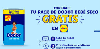 Dodot Bebé Seco gratis con Lidl Dodot Bebé Seco gratis con Lidl