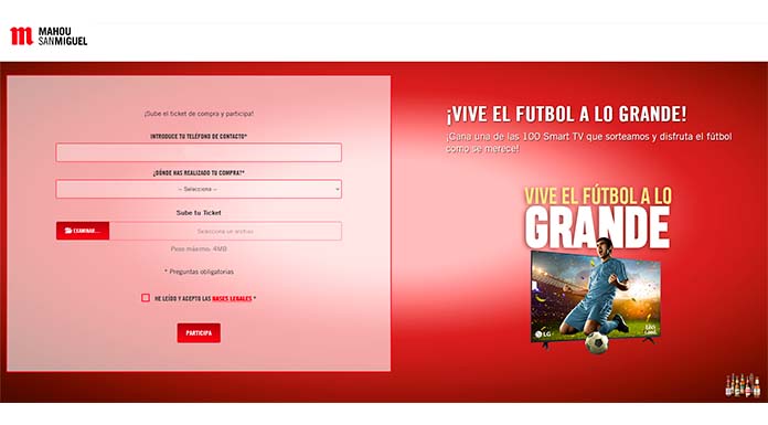 Vive el fútbol a lo grande con Mahou