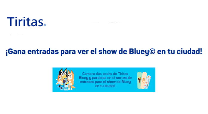 Gana entradas para ver el show de Bluey con Tiritas
