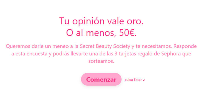 Tu opinión vale oro con Secret Beauty Society