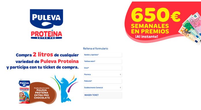 Gana premios semanales con Puleva Proteína