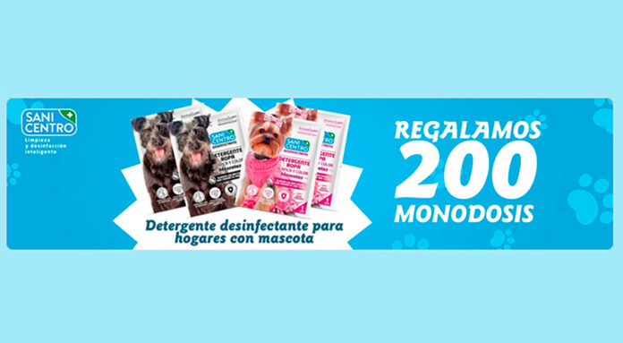 Regalan monodosis detergente mascotas Sanicentro