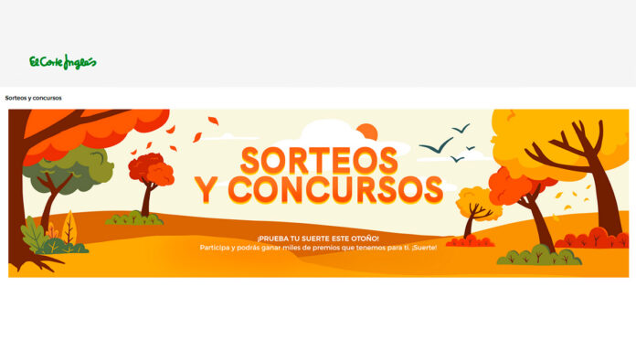 Últimos sorteos y concursos de El Corte Inglés