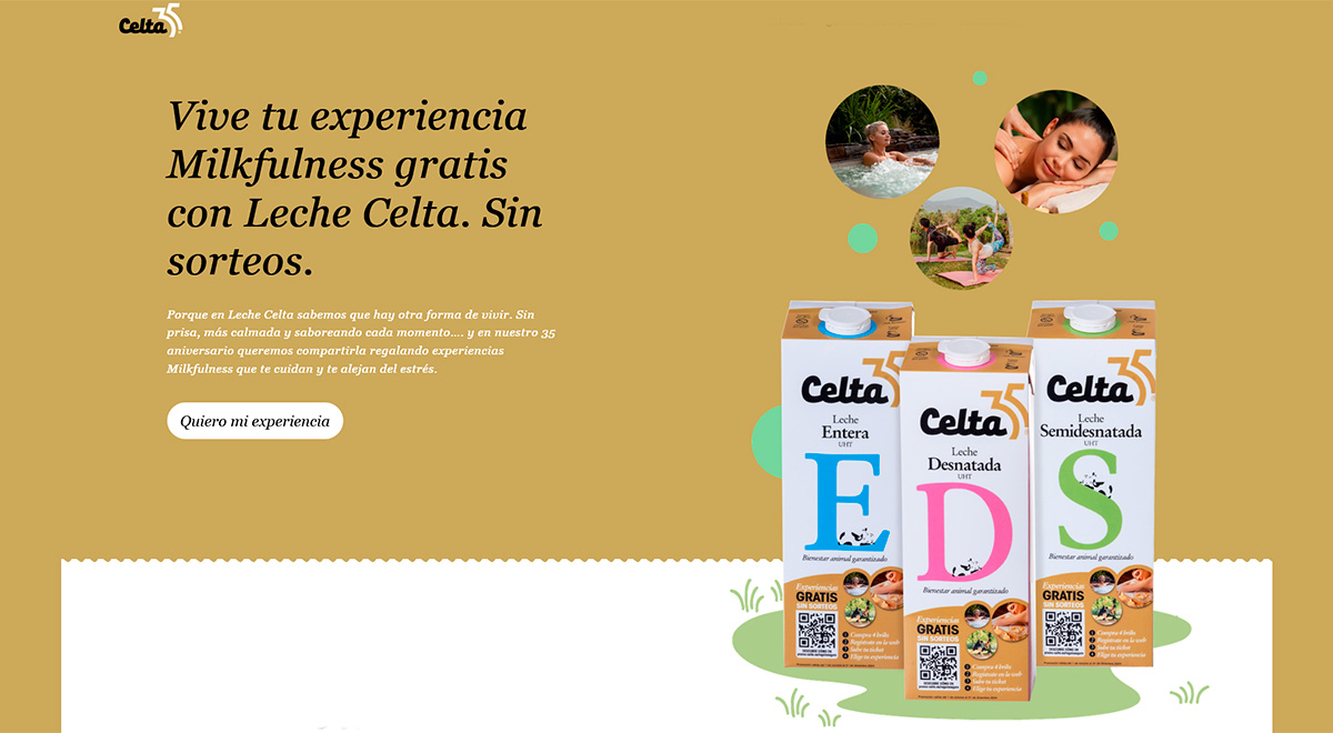 Vive tu experiencia Milkfulness gratis con Leche Celta